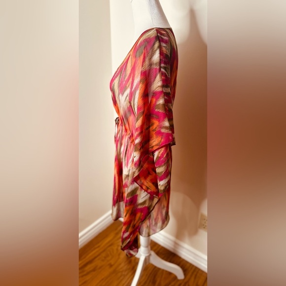 Michael Kors Multicolor Printed Swimsuit Bikini Cover Up Tunic Dress Size M/L - Picture 2 of 6